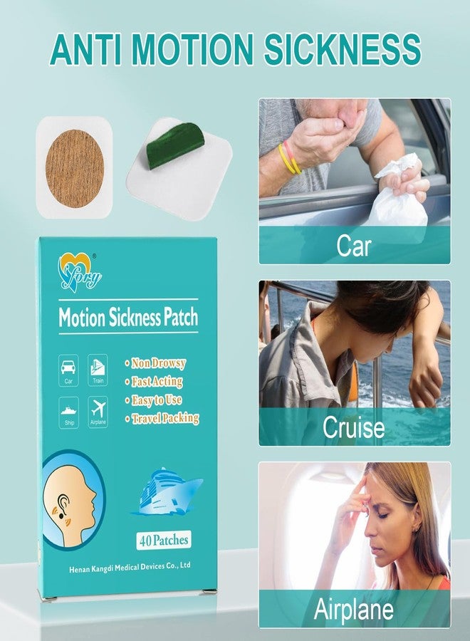 ifory 40ct Motion Sickness Patches Non Drowsy – Sea Sickness Patches for Cruise, Car, Airplane, and Other Travel – Waterproof Patch Hidden Behind Ear – Effect Lasts 72 Hours - Image 3
